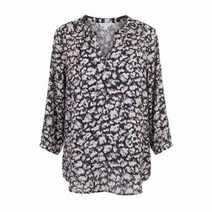 Kenar Lightweight Popover Abstract Watercolor Blouse Top Size Large